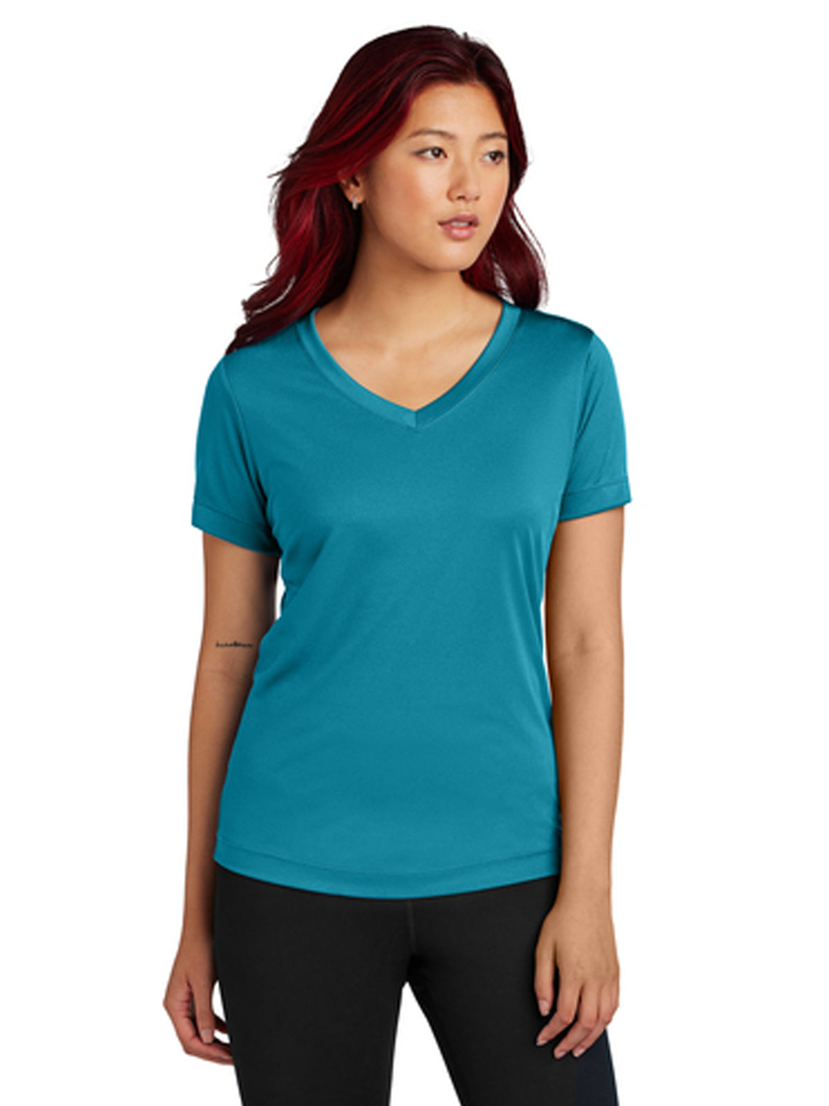 Women's PosiCharge Competitor V-Neck Tee - LST353 - Tropic Blue