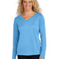 Women's Long Sleeve PosiCharge Competitor V-Neck T-Shirt - LST353LS - Carolina Blue