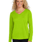 Women's Long Sleeve PosiCharge Competitor V-Neck T-Shirt - LST353LS - Lime Shock