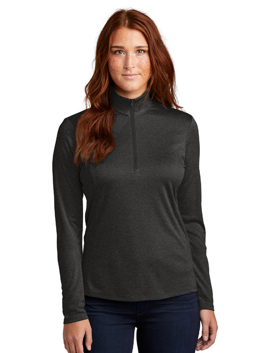 Women's Half-Zip Pullover - LST469 - Black Heather