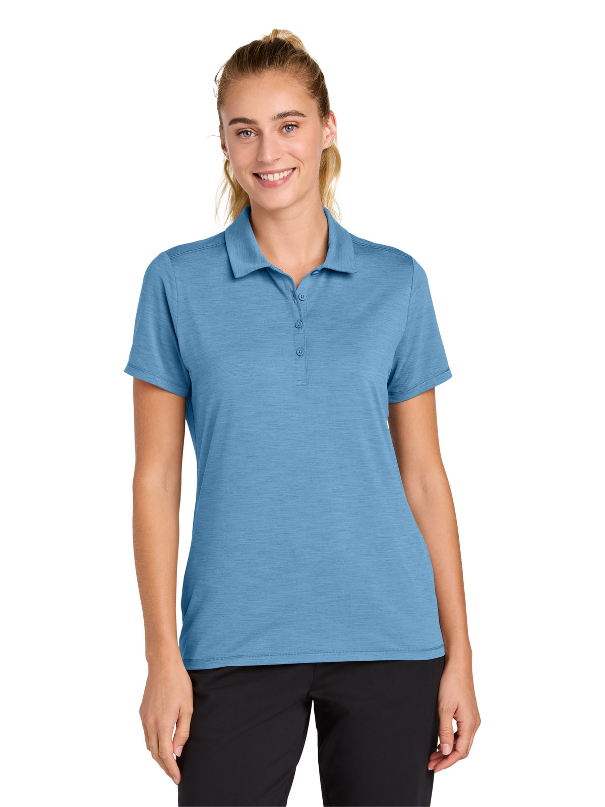 Women's Moisture-Wicking Versa Polo - LST490 - Carolina Blue