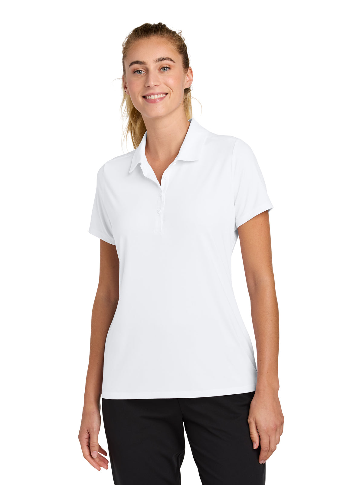 Women's Moisture-Wicking Versa Polo - LST490 - White
