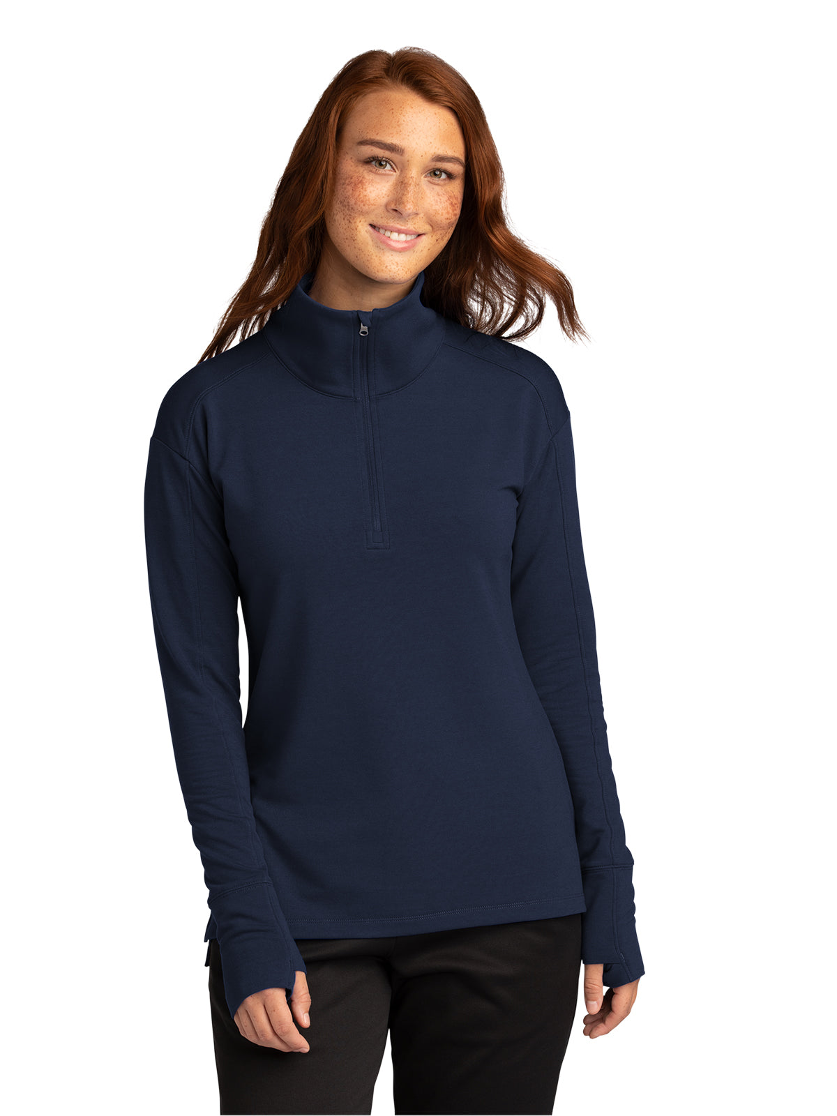 Women's Flex Fleece 1/4 Zip Sweatshirt - LST561 - True Navy