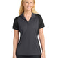 Women's Pocketless Colorblock Polo Shirt - LST652 - Iron Grey/ Black