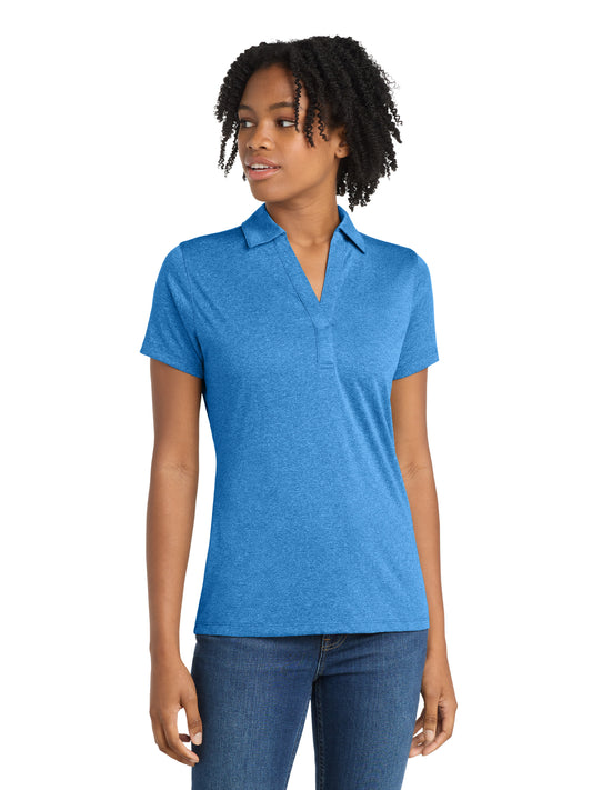 Women's Heather Contender Polo - LST660 - Blue Wake Heather