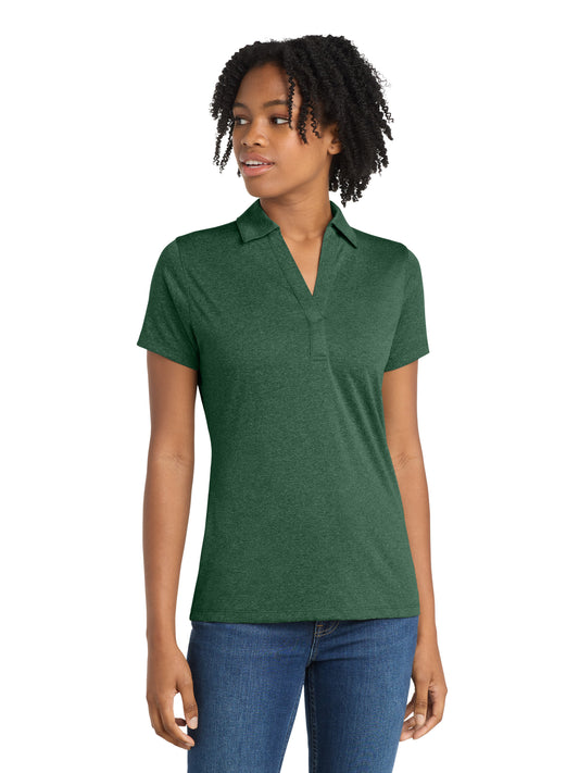 Women's Heather Contender Polo - LST660 - Forest Green Heather