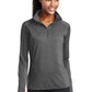 Women's Sport-Wick® Stretch 1/4-Zip Pullover - LST850 - Charcoal Grey Heather