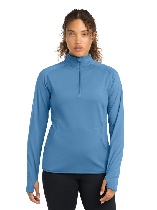 Women's Sport-Wick® Stretch 1/4-Zip Pullover - LST850 - Carolina Blue