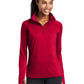 Women's Sport-Wick® Stretch 1/4-Zip Pullover - LST850 - Deep Red