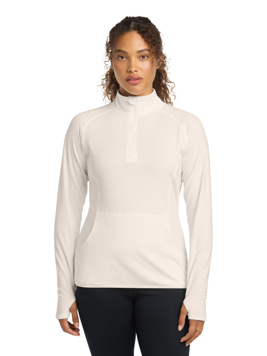 Women's Sport-Wick® Stretch 1/4-Zip Pullover - LST850 - Ecru