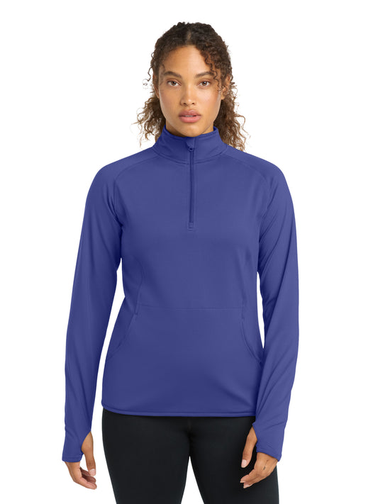 Women's Sport-Wick® Stretch 1/4-Zip Pullover - LST850 - Iris Purple