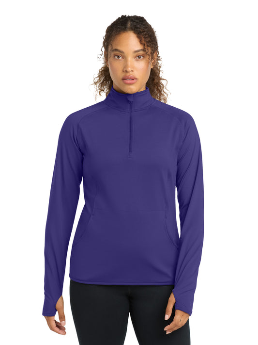 Women's Sport-Wick® Stretch 1/4-Zip Pullover - LST850 - Purple