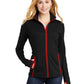 Women's Contrast Jacket - LST853 - Black/True Red
