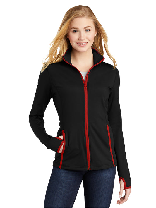 Women's Contrast Jacket - LST853 - Black/True Red