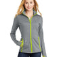 Women's Contrast Jacket - LST853 - Charcoal Grey Heather/Charge Green