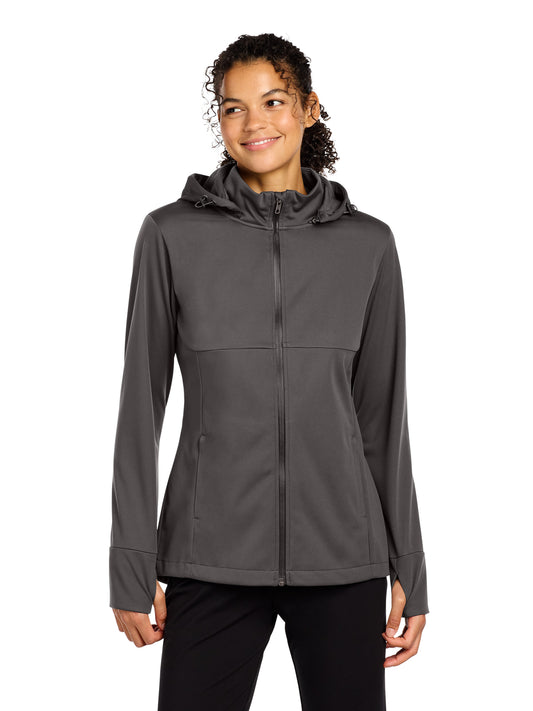 Women's Hooded Soft Shell Jacket - LST980 - Graphite