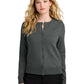Women's Pocketless Crewneck Cardigan Sweater - LSW2870 - Charcoal Heather