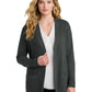 Women’s Two-Pocket Easy Care Open-Front Cardigan Sweater - LSW2890 - Charcoal Heather