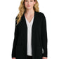 Women’s Two-Pocket Easy Care Open-Front Cardigan Sweater - LSW2890 - Deep Black