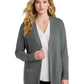 Women’s Two-Pocket Easy Care Open-Front Cardigan Sweater - LSW2890 - Medium Heather Grey