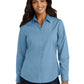 Women's Long Sleeve Poplin Shirt - LW100 - Carolina Blue