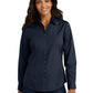 Women's Long Sleeve Poplin Shirt - LW100 - River Blue Navy