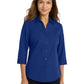 Women's 3/4 Sleeve Button Up Shirt - LW102 - True Royal