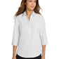 Women's 3/4 Sleeve Button Up Shirt - LW102 - White
