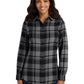 Women's Plaid Flannel Shirt - LW668 - Grey/Black