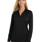 Women's 3 Button V-Neck Stretch Tunic - LW680 - Black