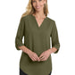 Women's Pocketless 3/4-Sleeve Blouse - LW701 - Deep Olive