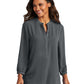Women's Pocketless 3/4-Sleeve Tunic Top - LW713 - Graphite
