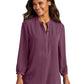 Women's Pocketless 3/4-Sleeve Tunic Top - LW713 - Purple Mist
