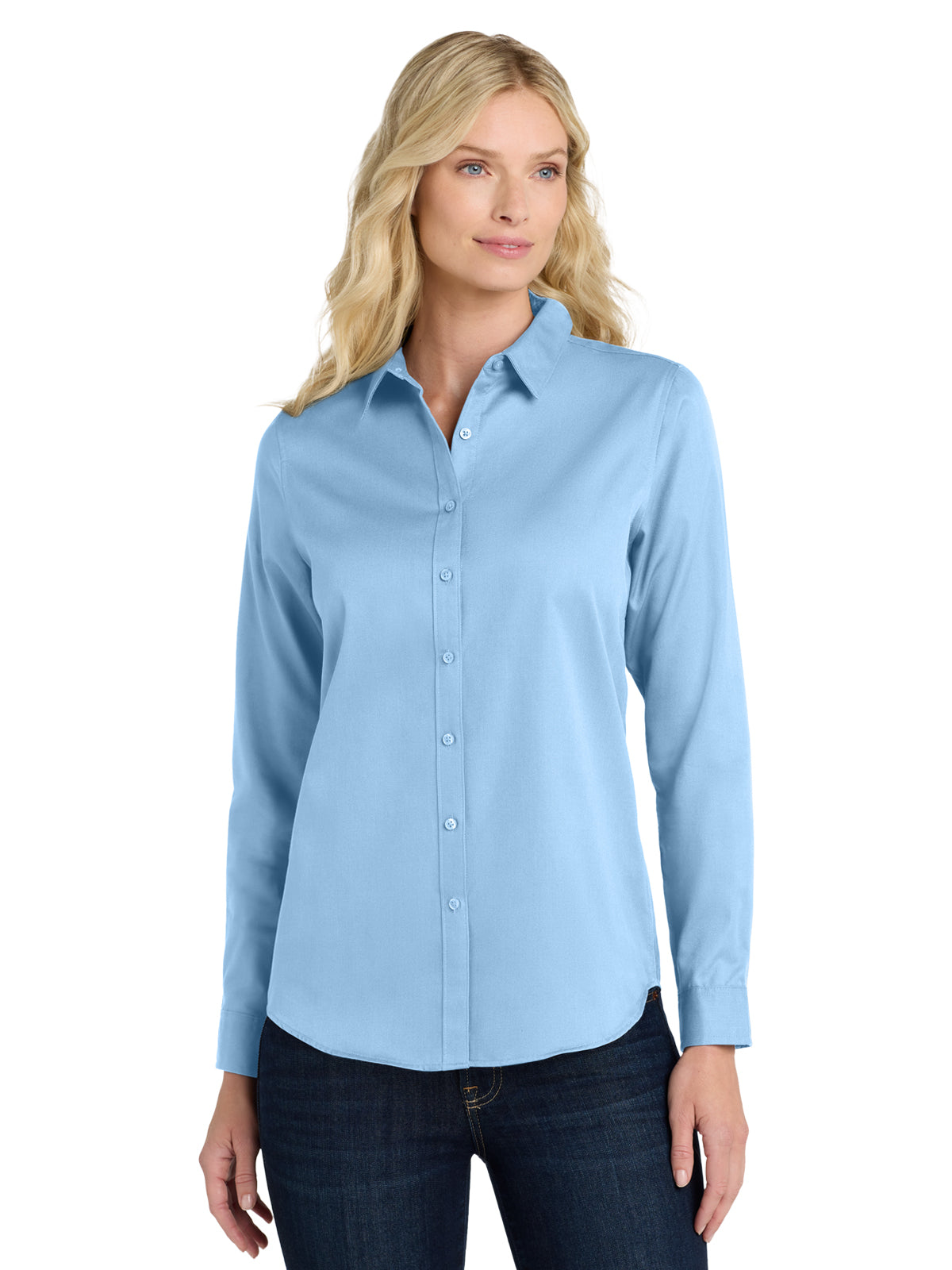 Women's Long Sleeve Shirt - LW808 - Cloud Blue