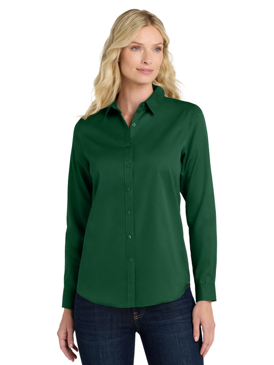 Women's Long Sleeve Shirt - LW808 - Dark Green