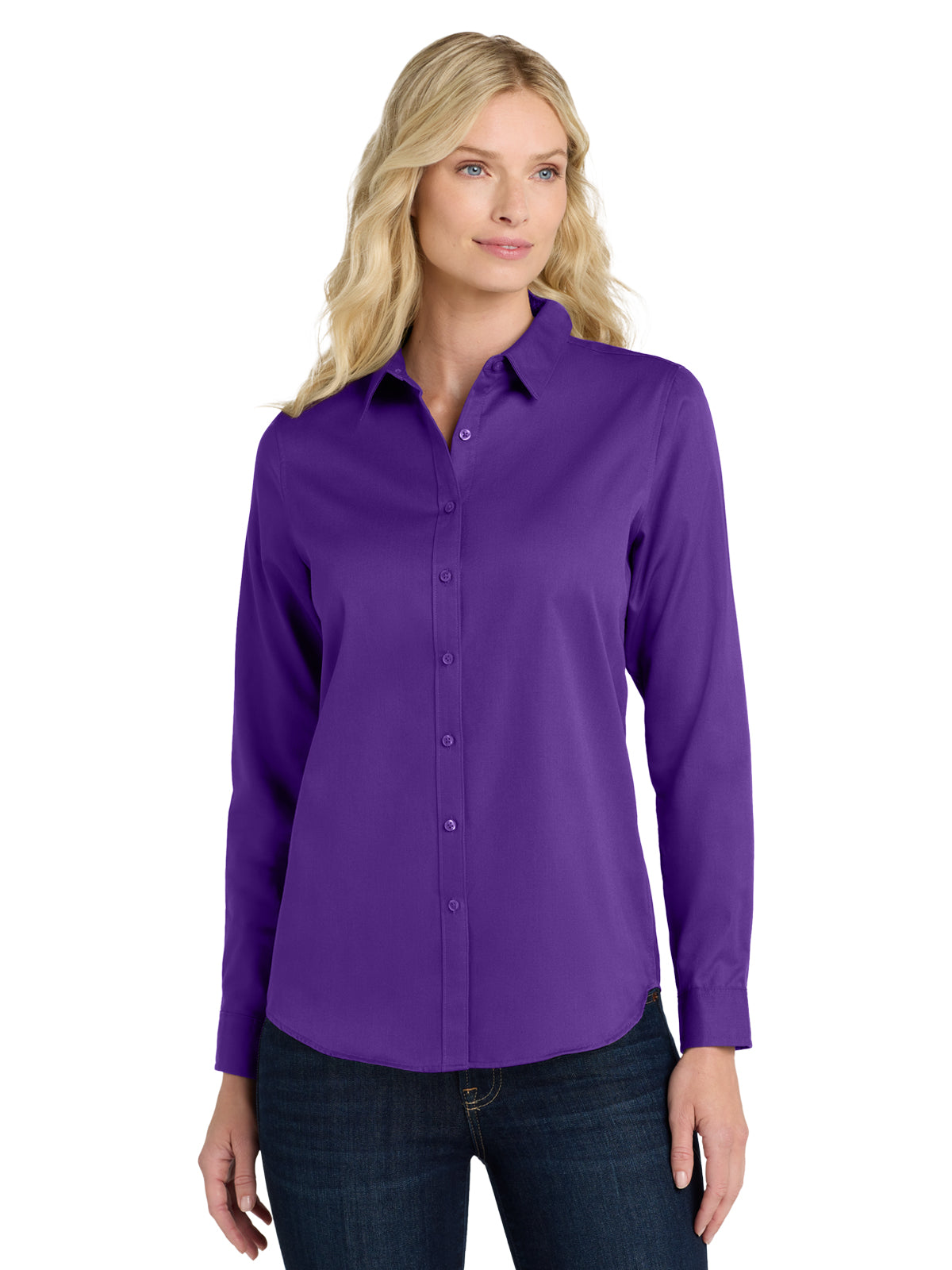 Women's Long Sleeve Shirt - LW808 - Purple