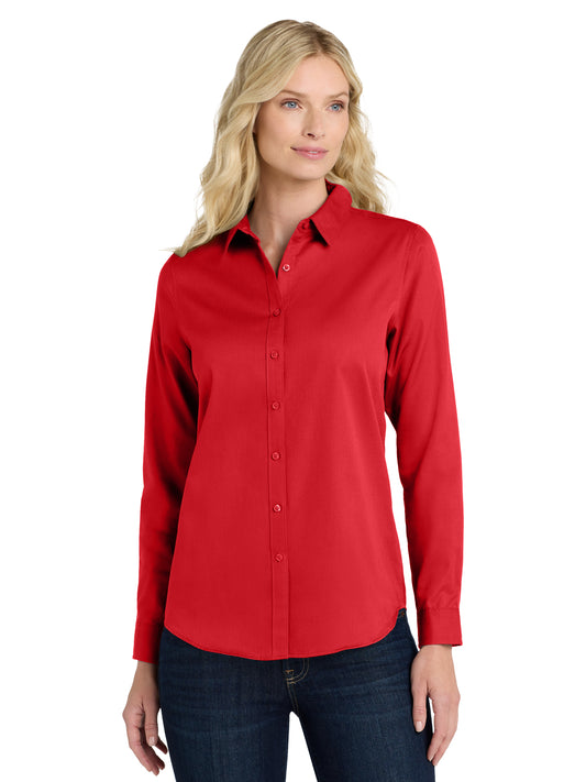 Women's Long Sleeve Shirt - LW808 - Rich Red