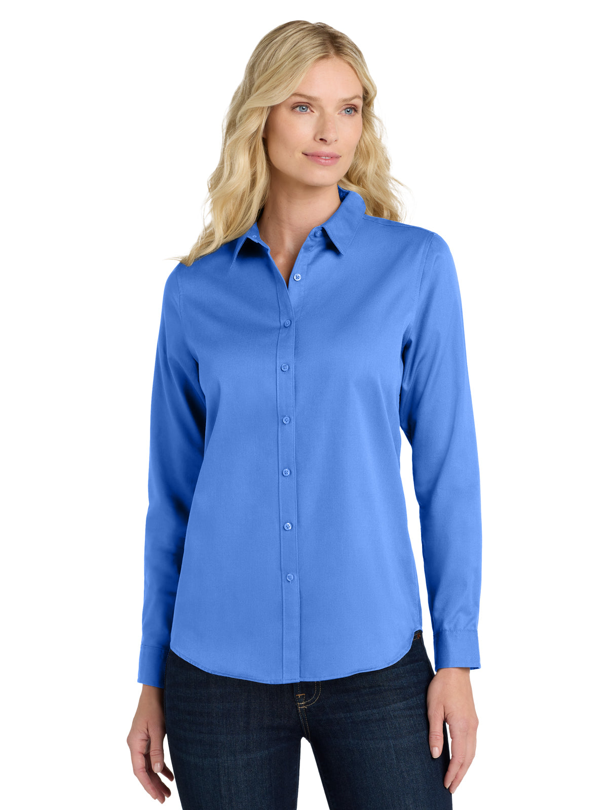Women's Long Sleeve Shirt - LW808 - Ultramarine Blue