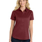 Women's Short Sleeve Button Up Shirt - LW809 - Burgundy