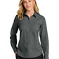Women’s Long Sleeve Nailhead Easy Care Shirt - LW816 - Deep Black