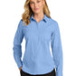 Women’s Long Sleeve Nailhead Easy Care Shirt - LW816 - Swiss Blue