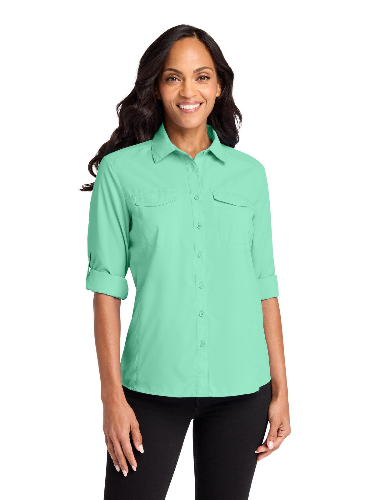 Women's Long Sleeve UV Daybreak Shirt - LW960 - Bright Seafoam