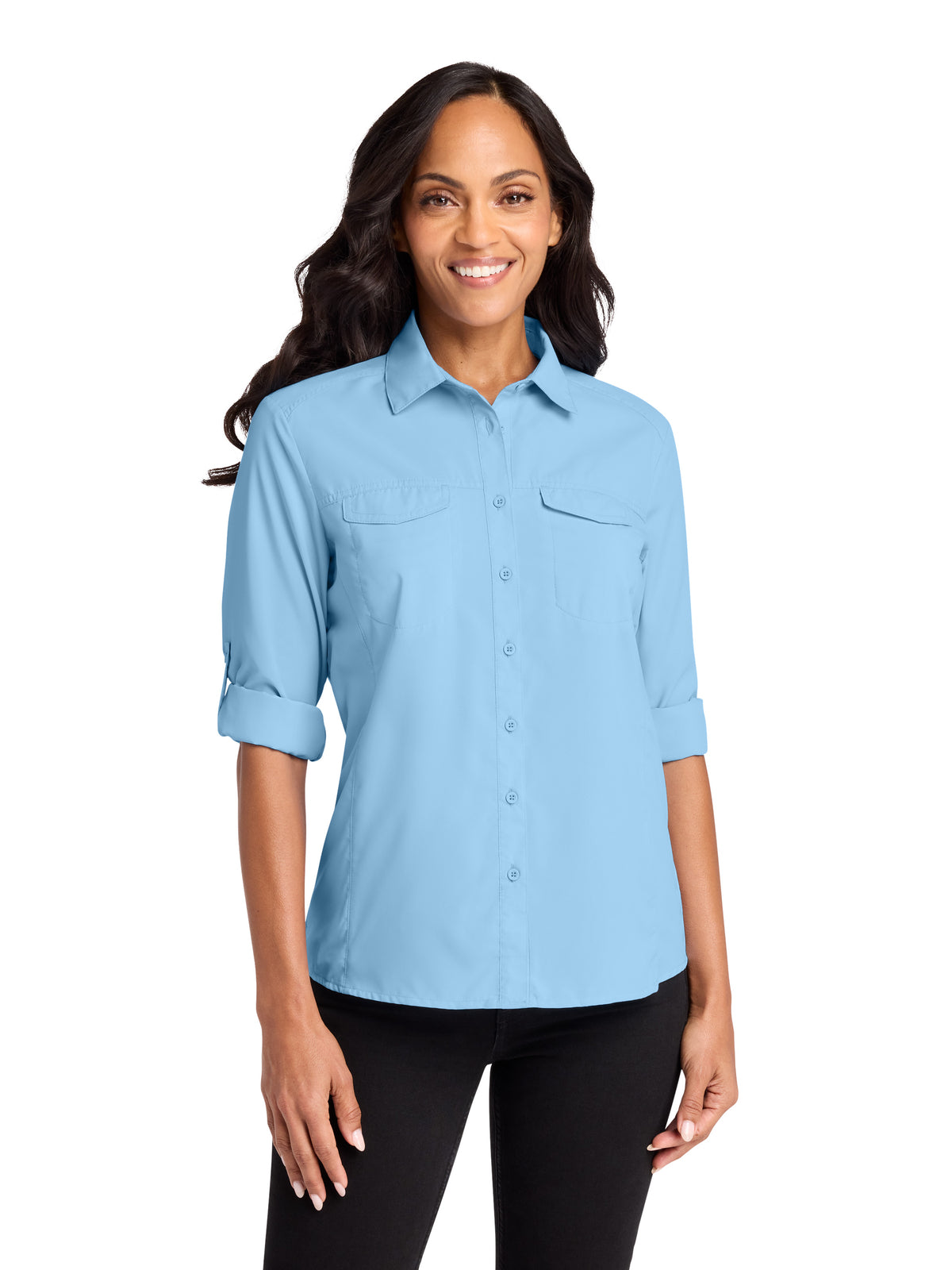 Women's Long Sleeve UV Daybreak Shirt - LW960 - Light Blue