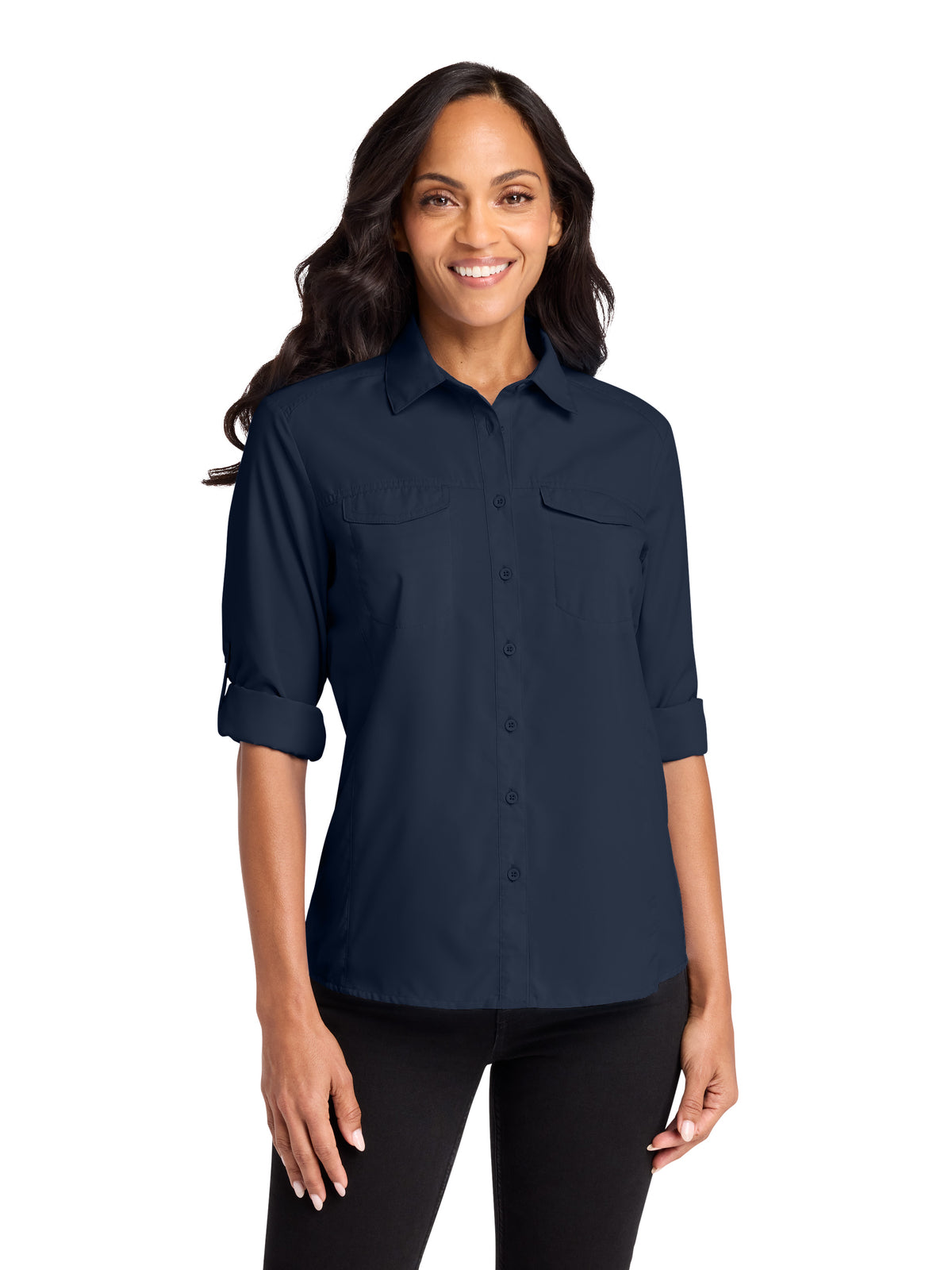Women's Long Sleeve UV Daybreak Shirt - LW960 - True Navy