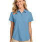 Women's Short Sleeve UV Dockside Shirt - LW963 - Carolina Blue