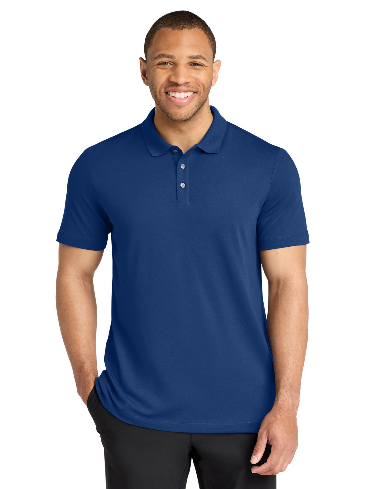 Men's Stretch Pique Polo - MM1004 - Blue Note