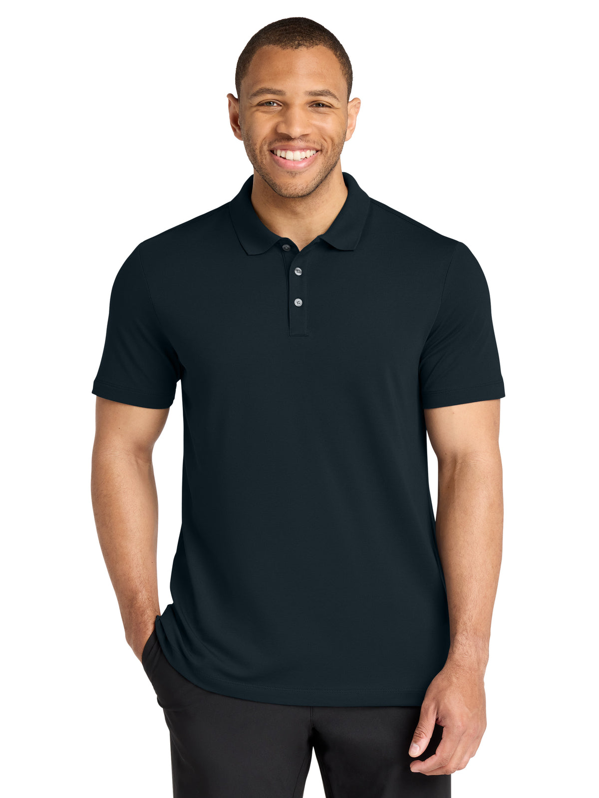 Men's Stretch Pique Polo - MM1004 - Night Navy