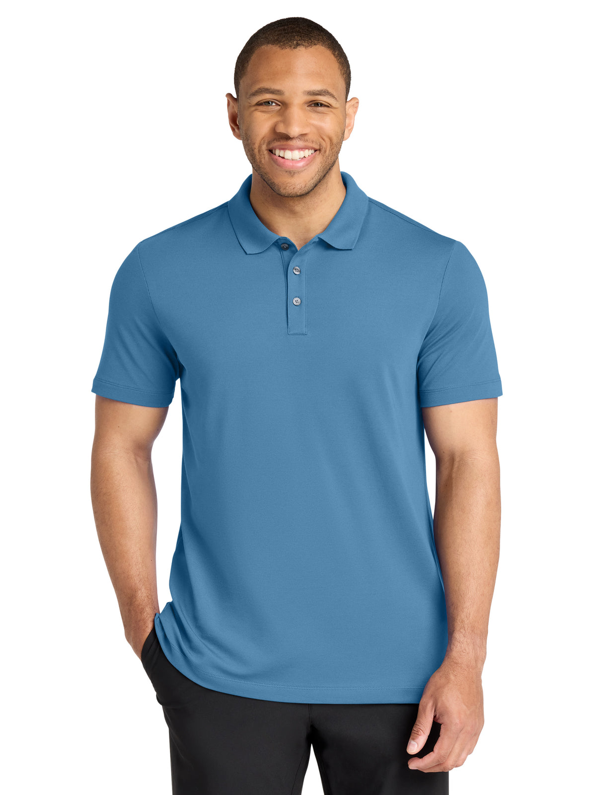Men's Stretch Pique Polo - MM1004 - Parisian Blue