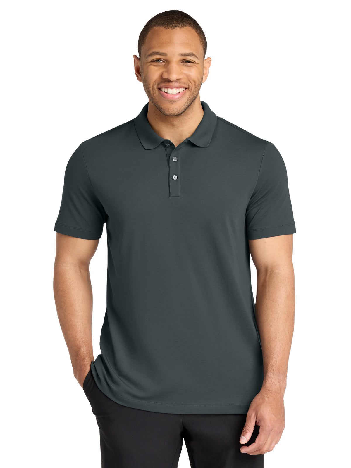 Men's Stretch Pique Polo - MM1004 - Storm Grey