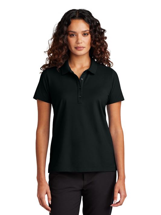 Women's Stretch Pique Polo - MM1005 - Deep Black